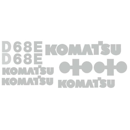 Aftermarket D68E Komatsu Dozer Decal Set KOMD68ENSDECALSET